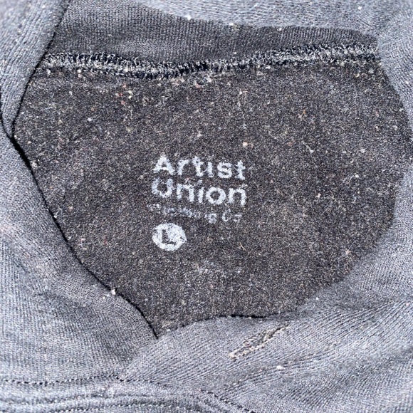 women’s black cropped rose hoodie - Picture 4 of 4